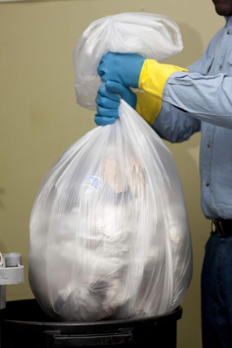 Aluf Plastics 33 Gallon Clear Trash Bags - 33"" x 39"" - 1.5 MIL (eq) - CSR Series - Heavy Duty Industrial Liners Clear Garbage Bags for Recycling, Contractors, Storage, Outdoor, 1 Count (Pack of 100) - Image 2